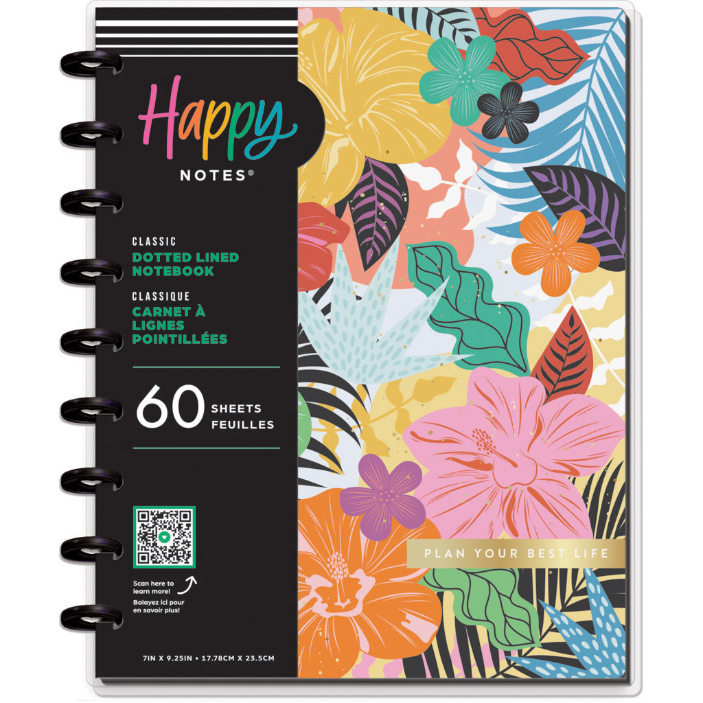 Happy Planner Bold Botanical Classic Notebook - Lined