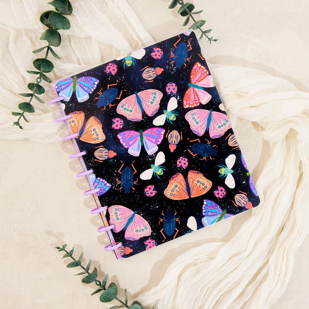 Happy Planner Midnight Botanical Classic Notebook - Dot Grid + Checklist