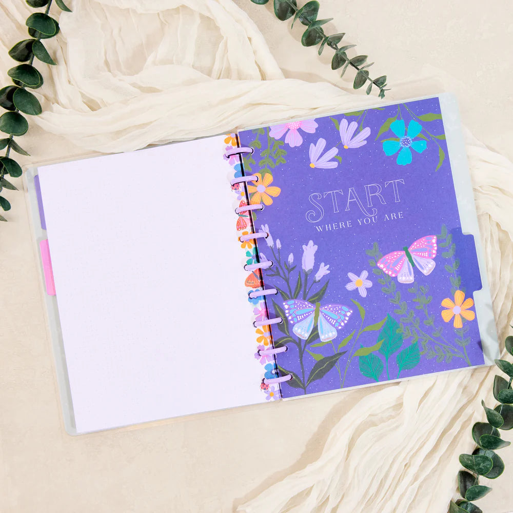 Happy Planner Midnight Botanical Classic Notebook - Dot Grid + Checklist