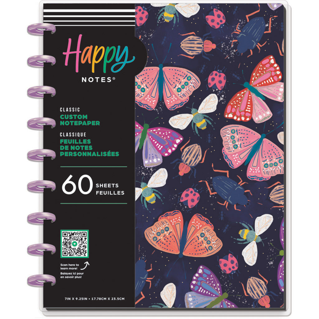 Happy Planner Midnight Botanical Classic Notebook - Dot Grid + Checklist