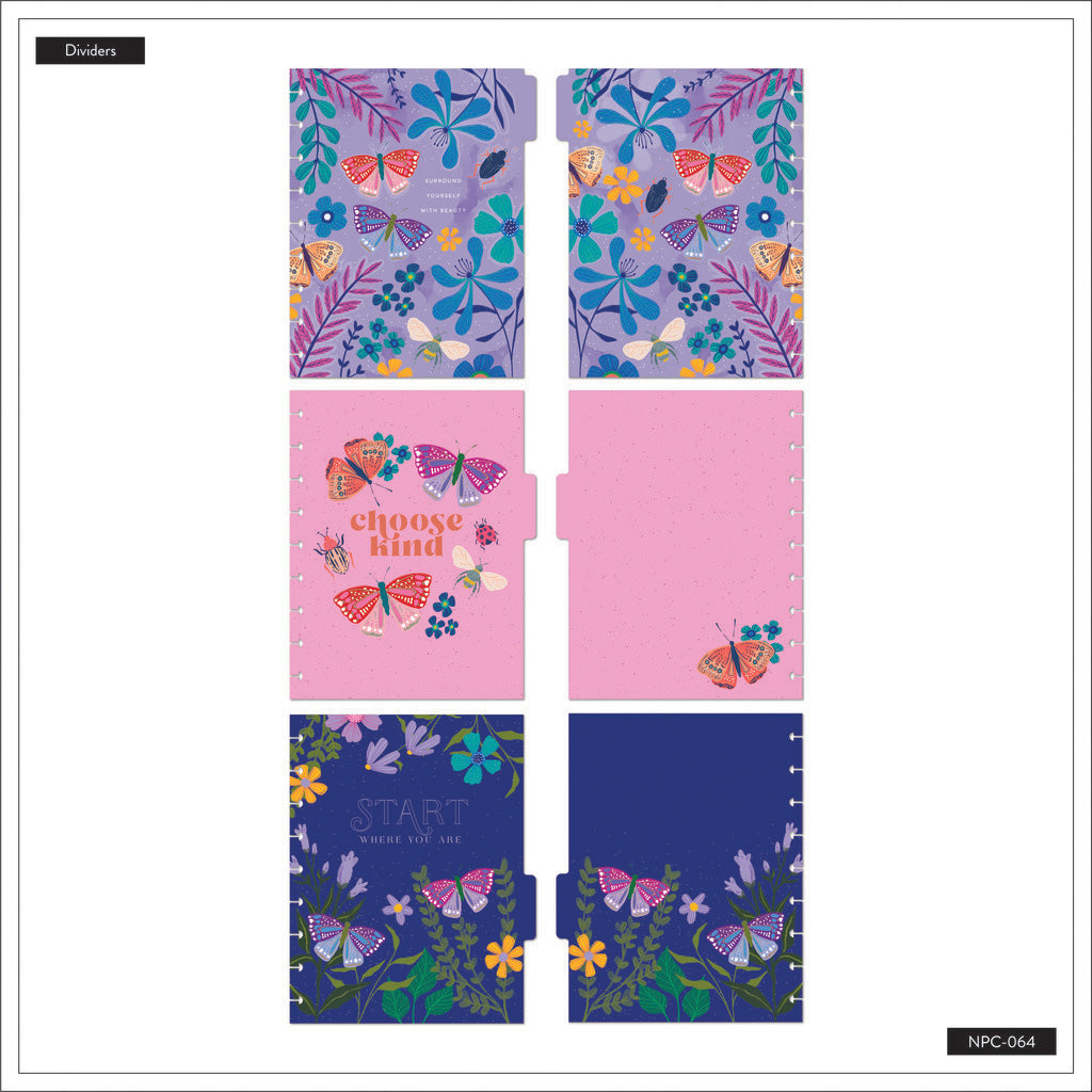 Happy Planner Midnight Botanical Classic Notebook - Dot Grid + Checklist