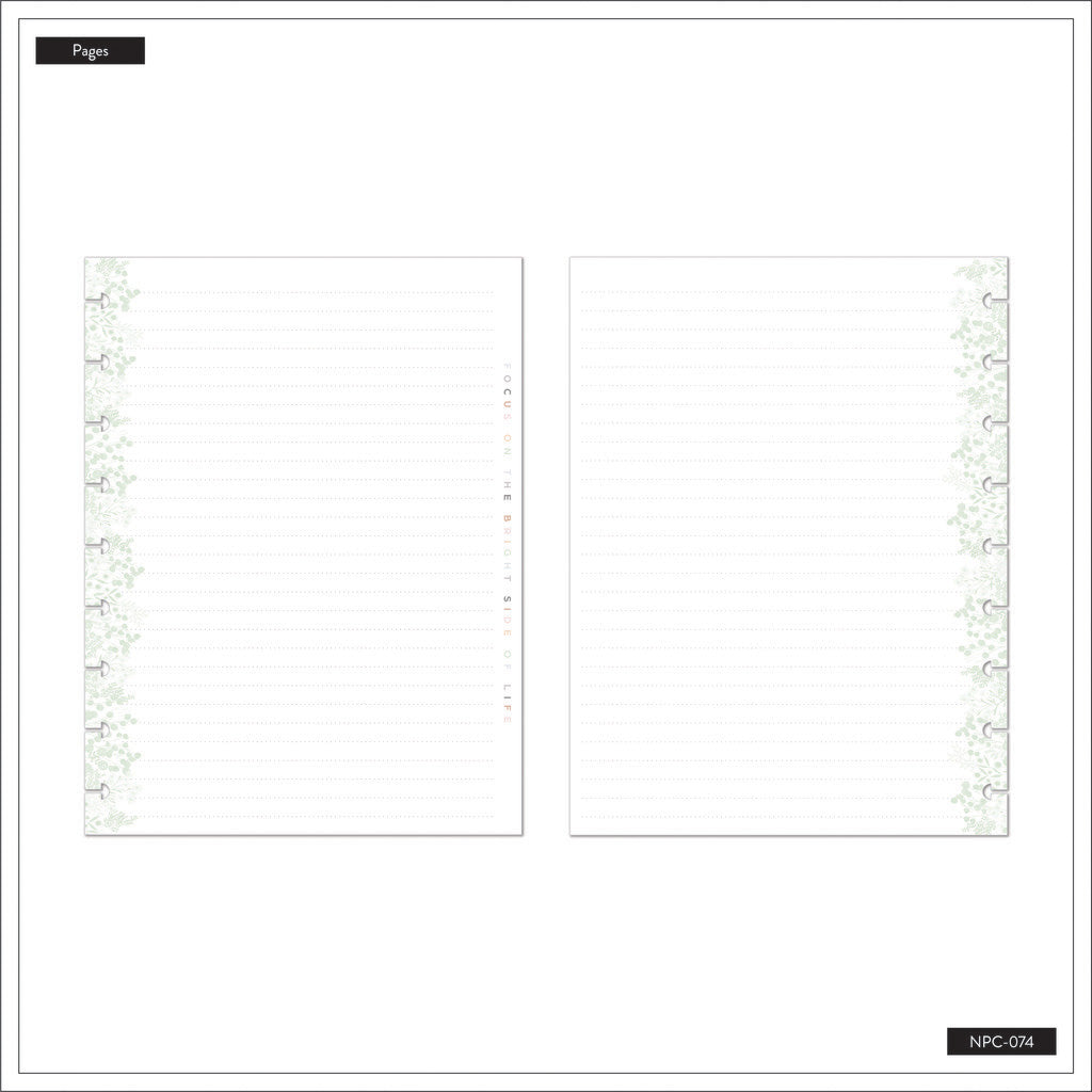 Happy Planner Simple Sprigs Classic Notebook - Lined