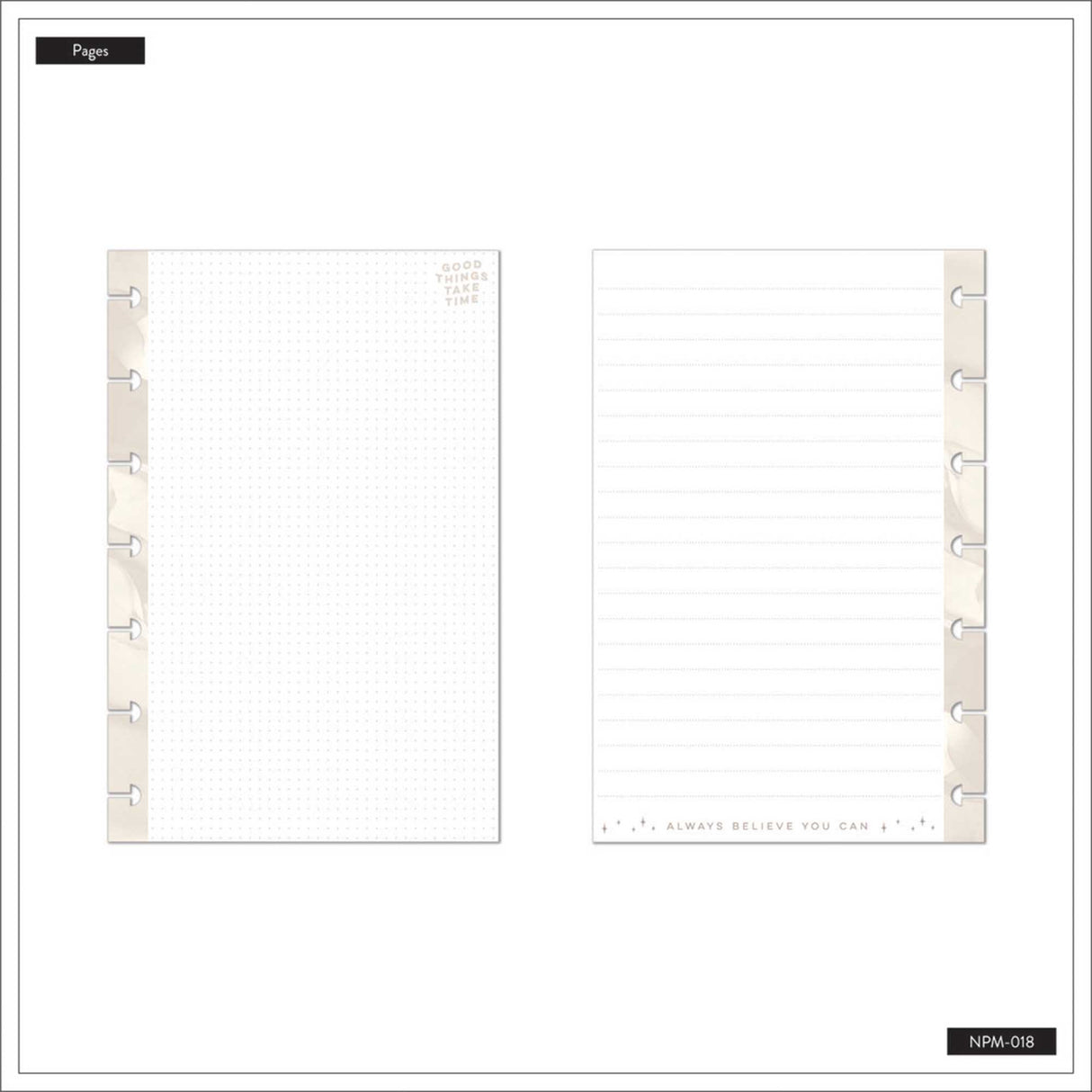 Happy Planner Taming The Wild Mini Notebook - Lined + Dot Grid