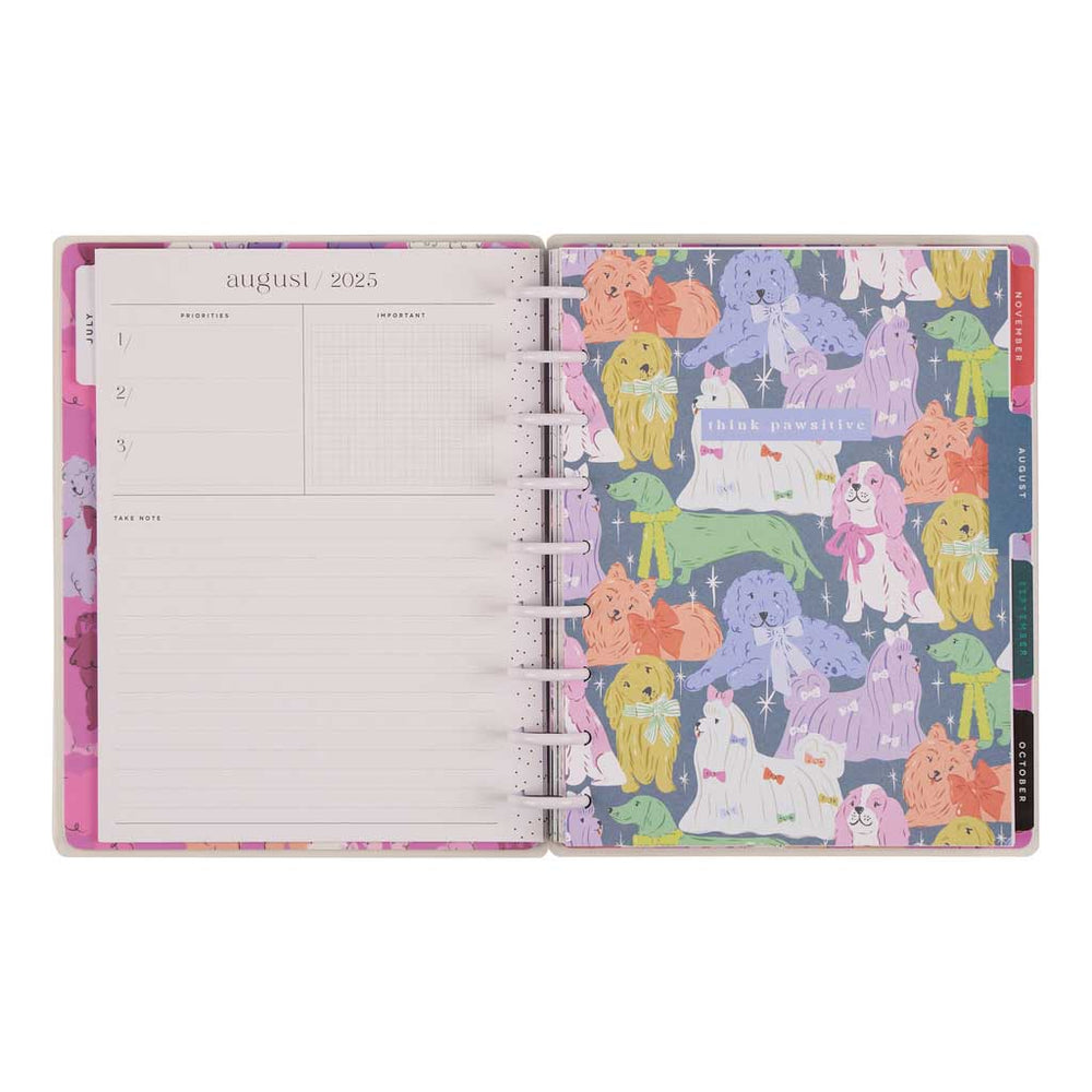 Happy Planner PawsItive Year Classic 18-Month Dated 2025-2026 - Vertical