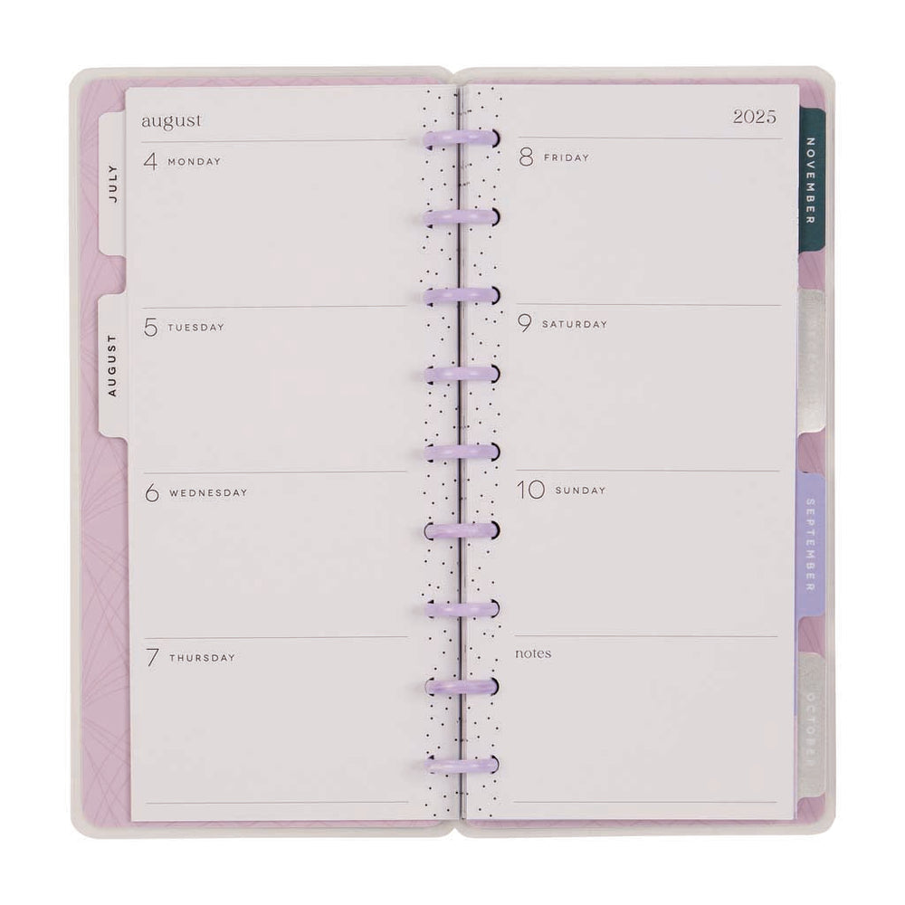 Happy Planner Petals & Plans Skinny Classic 12-Month Dated 2025-2026 - Horizontal