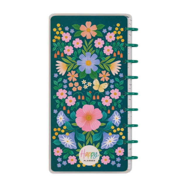 Happy Planner Midnight Meadow Skinny Classic 12-Month Dated 2025-2026 - Horizontal