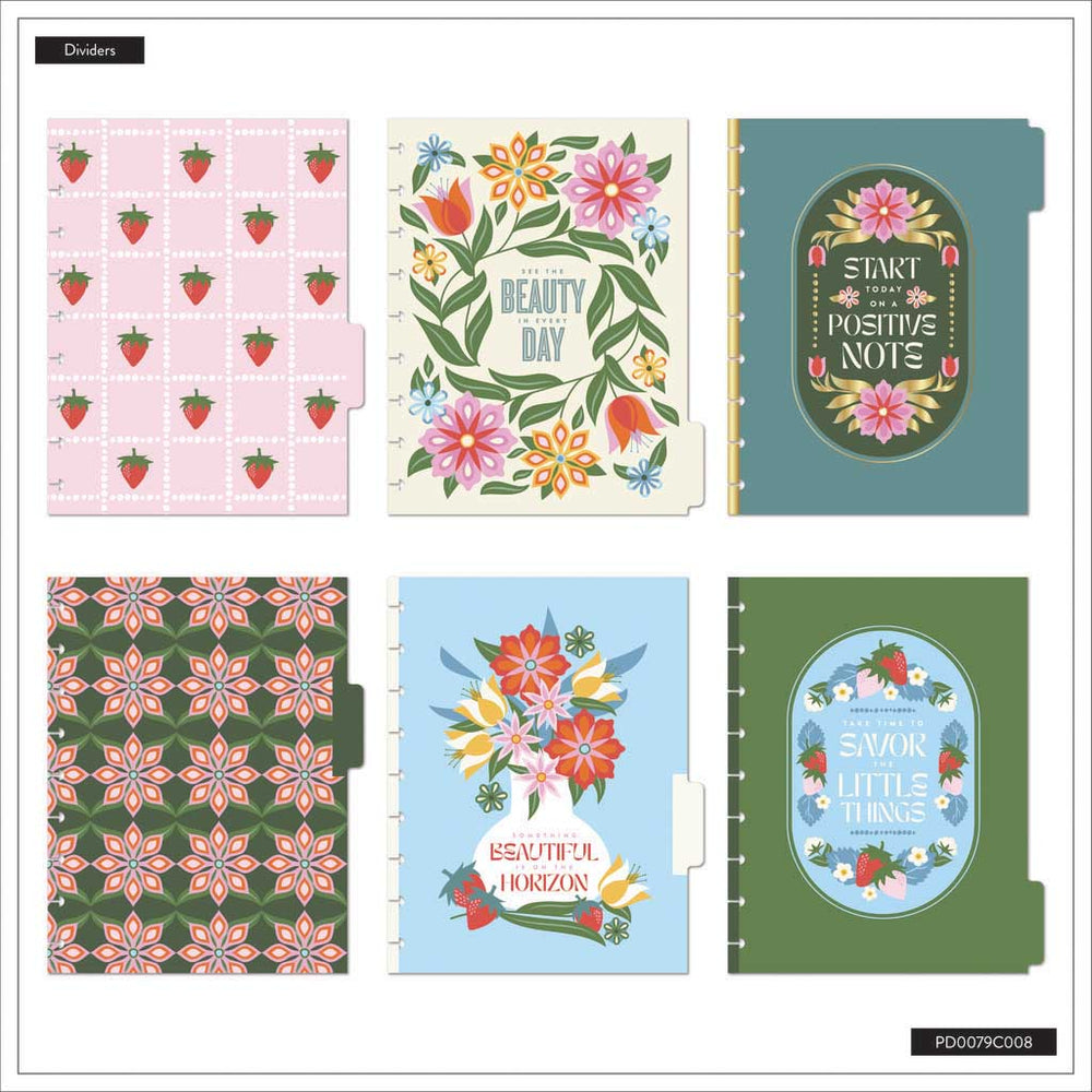 Happy Planner Berries & Blooms Classic 12-Month Undated Planner - Dashboard