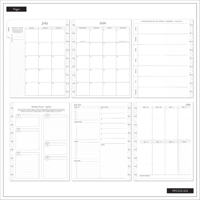 *IMPERFECT* Happy Planner 2026 - 2027 Golden Garden Mom Classic 12 Month Dated - Parenting