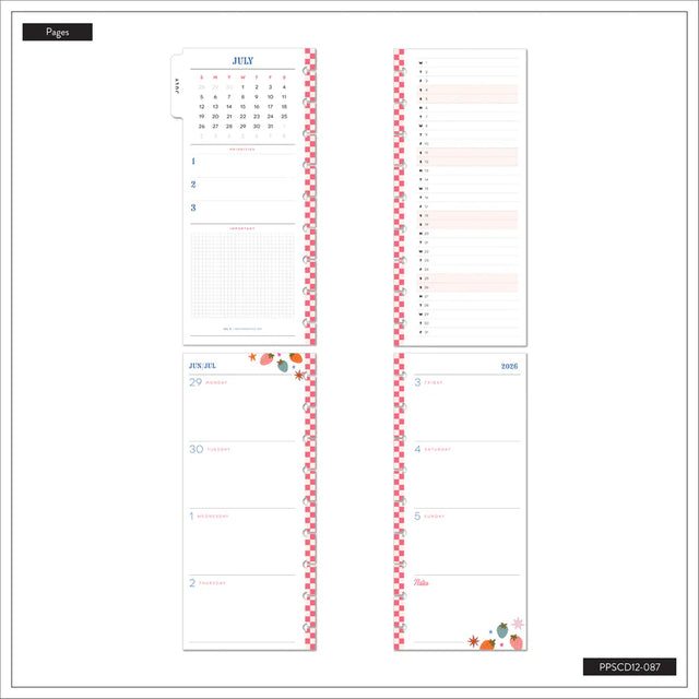 Happy Planner 2026 - 2027 "Festive Year" Skinny Classic 12 Month Dated - Horizontal