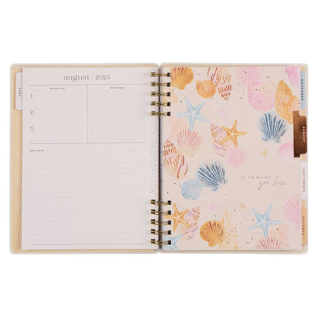 Happy Planner Shell Yeah Classic 12-Month Dated 2025-2026 - Vertical Spiral Twin Loop
