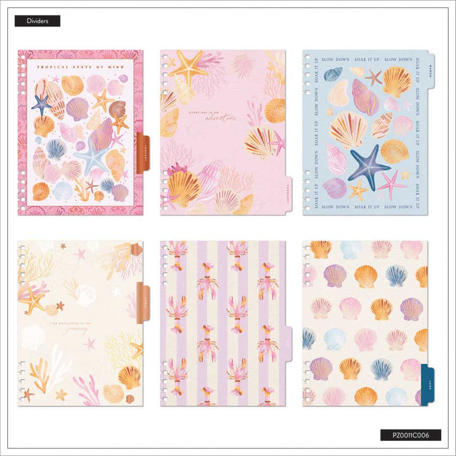 Happy Planner Shell Yeah Classic 12-Month Dated 2025-2026 - Vertical Spiral Twin Loop