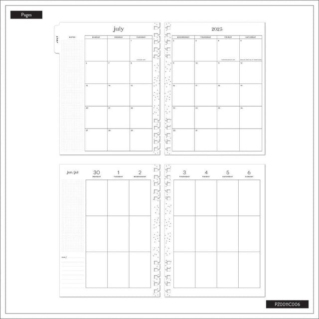 Happy Planner Shell Yeah Classic 12-Month Dated 2025-2026 - Vertical Spiral Twin Loop