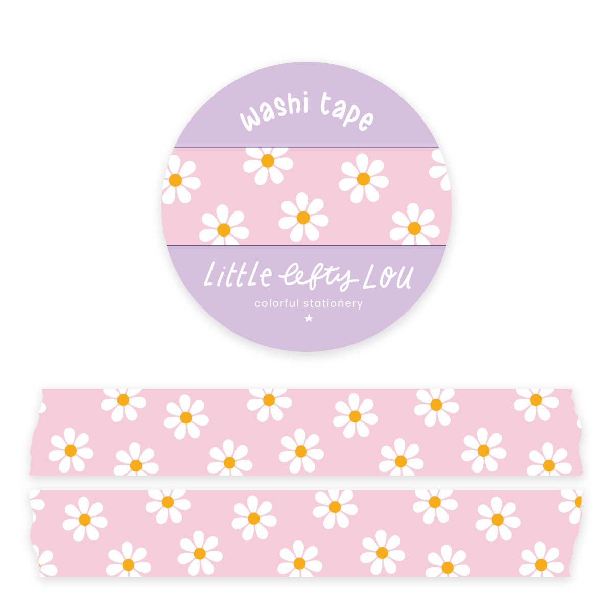 Pink Daisies Washi Tape by Little Lefty Lou