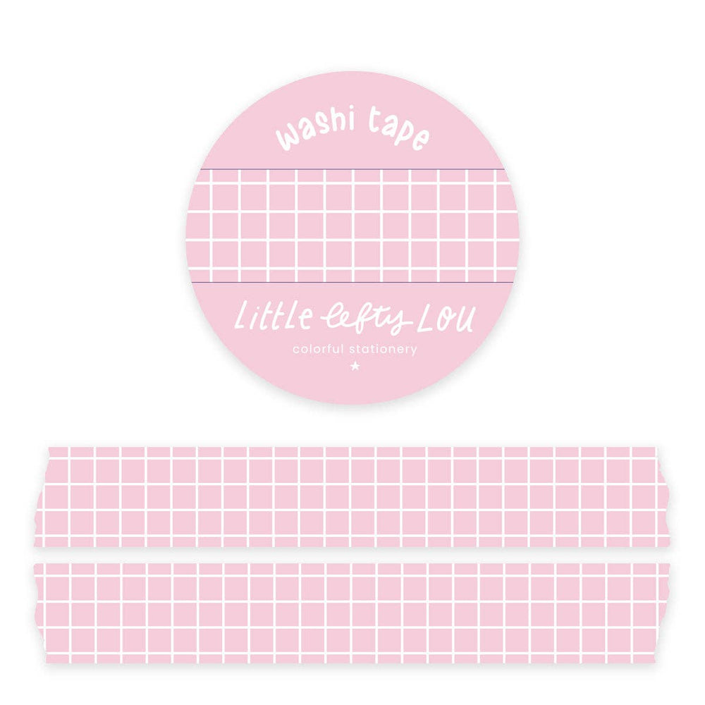 Pink Grid Washi Tape by Little Lefty Lou