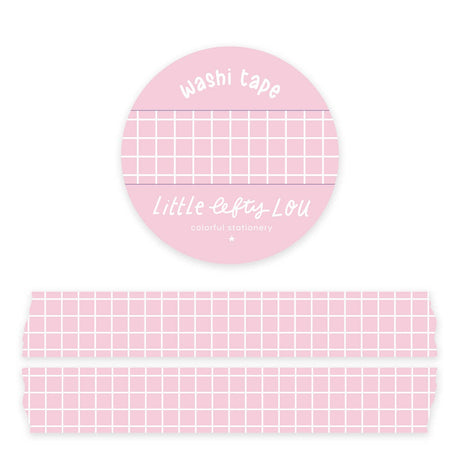 Pink Grid Washi Tape by Little Lefty Lou