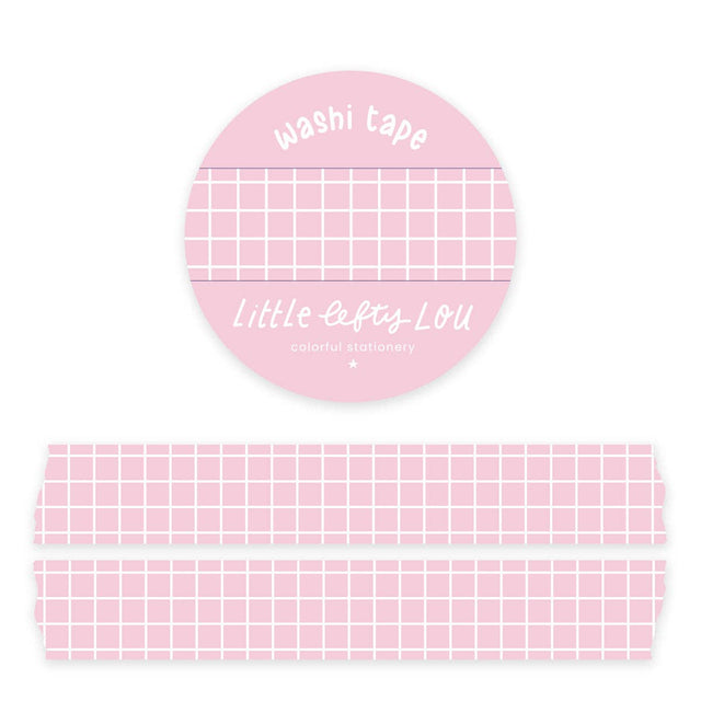 Pink Grid Washi Tape by Little Lefty Lou