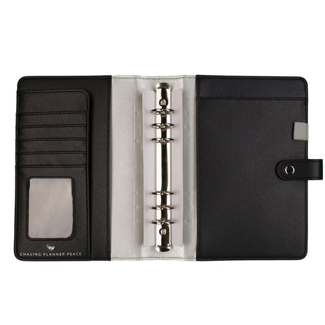 Planner Peace Black Texture A5 - inside pockets
