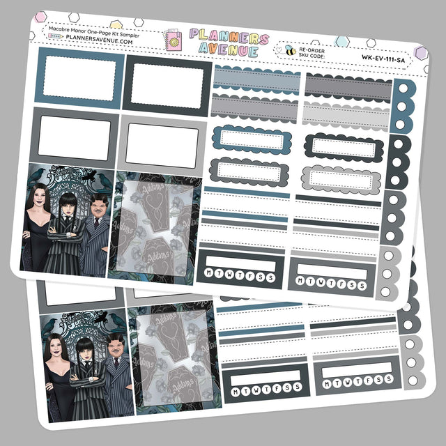 Macabre Manor Planner Stickers Sampler