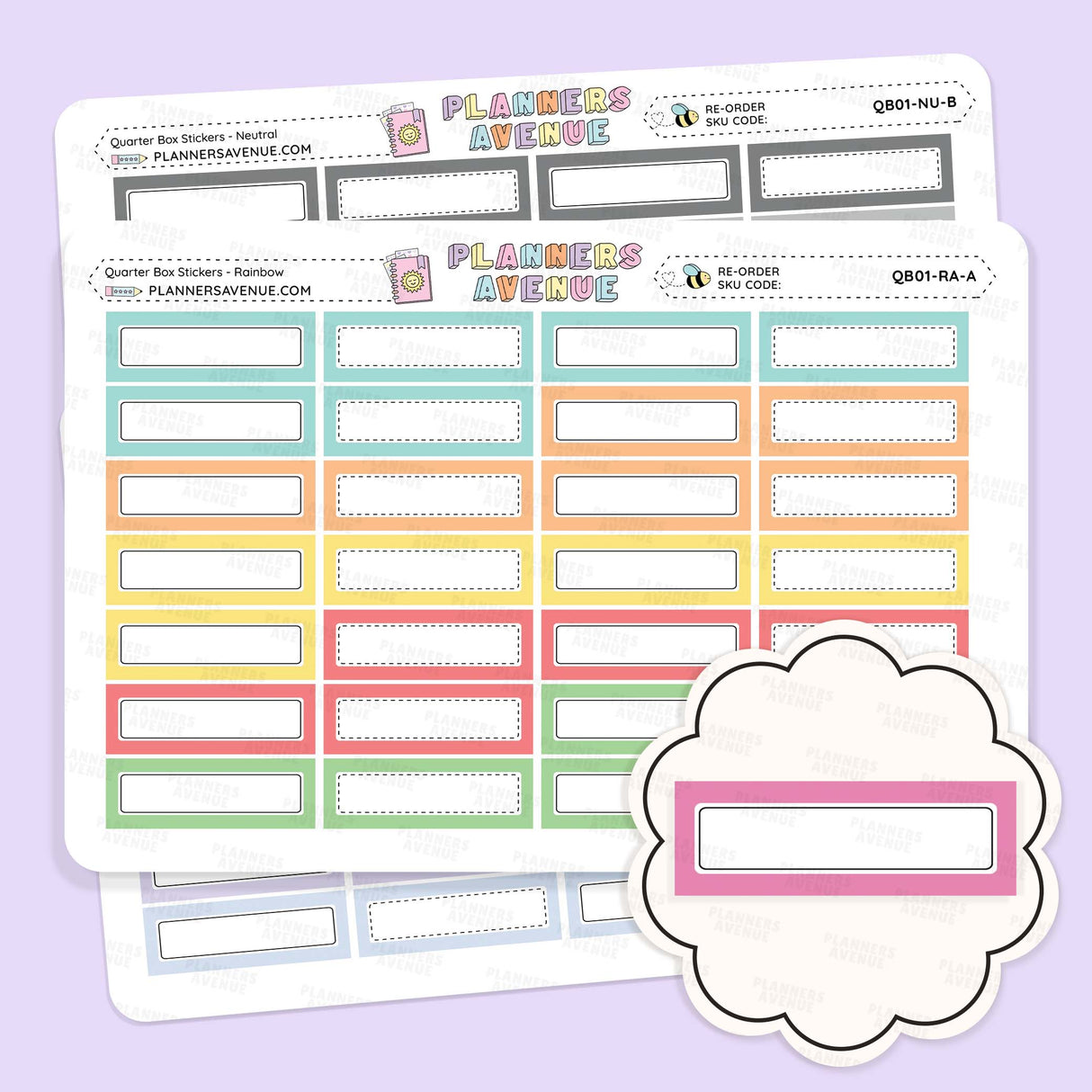 Quarter Box Stickers