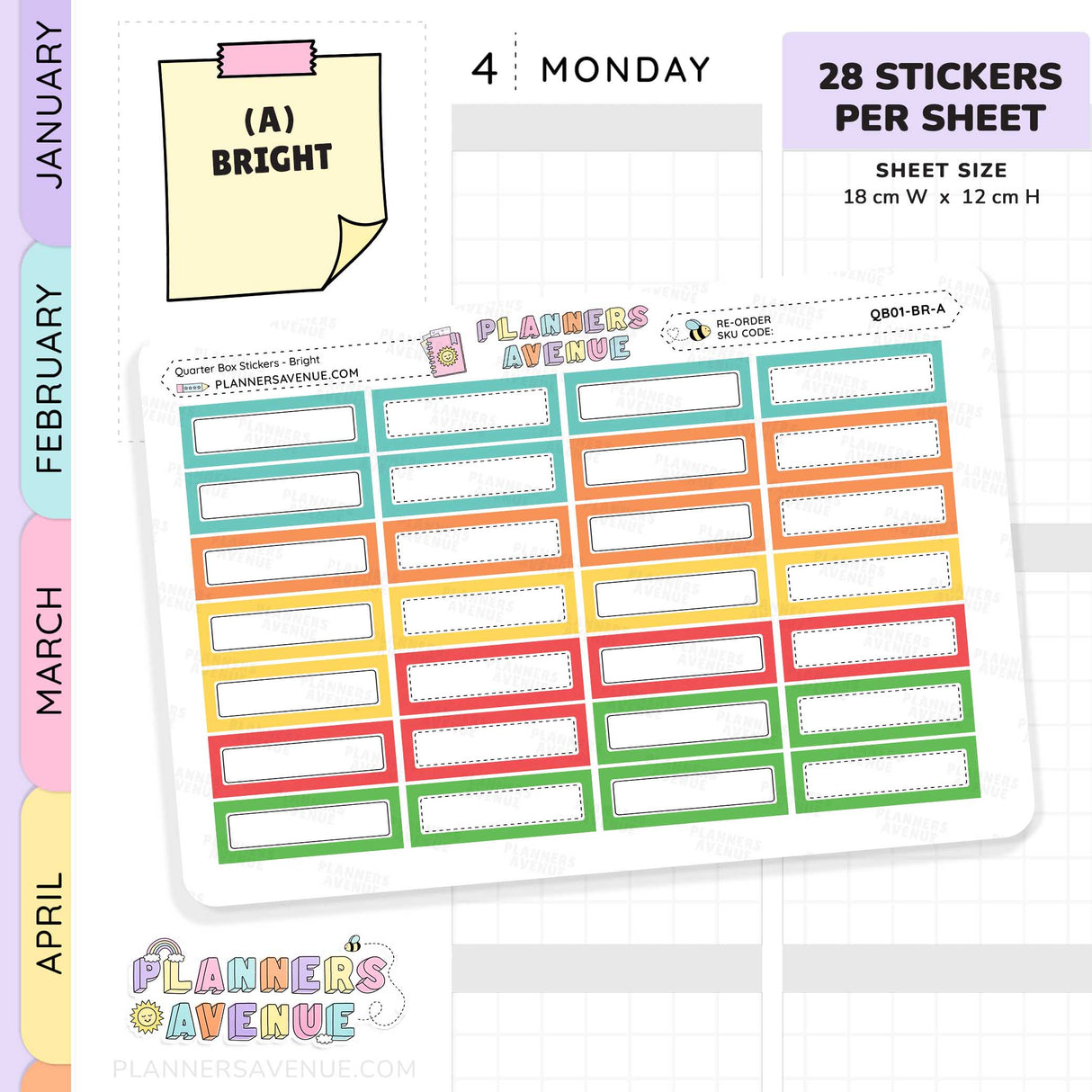Quarter Box Stickers
