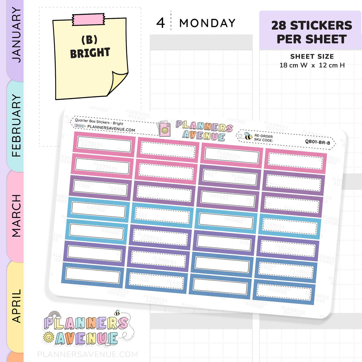Quarter Box Stickers