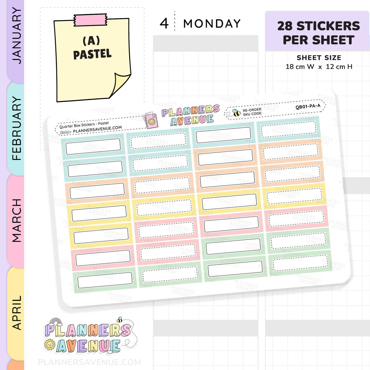 Quarter Box Stickers