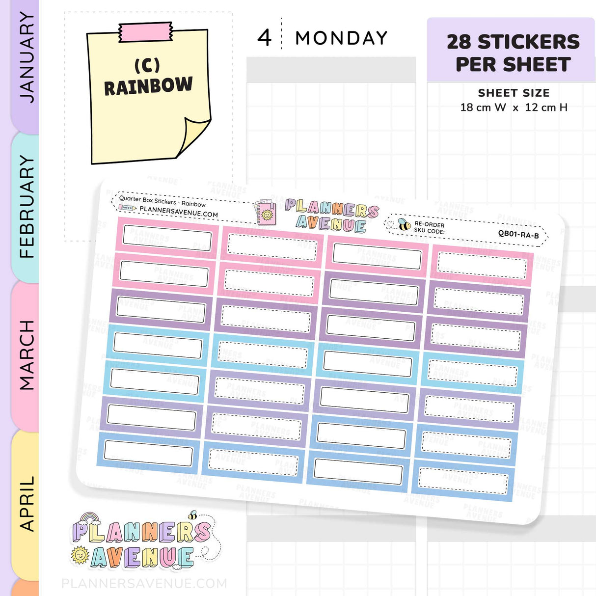 Quarter Box Stickers