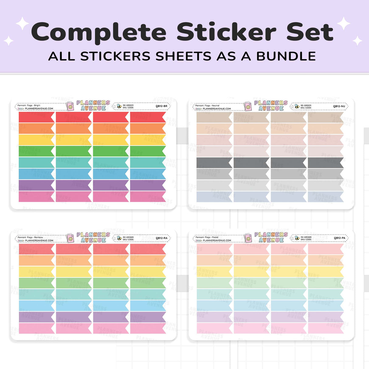 Pennant Flag Planner Stickers