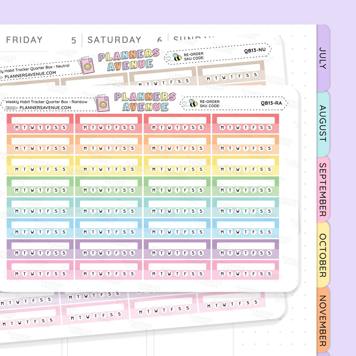 Habit Tracker Planner Stickers