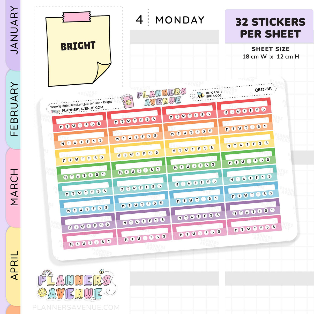 Habit Tracker Planner Stickers