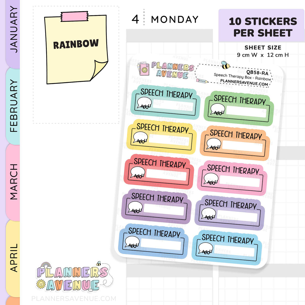 Speech Therapy Script Box Stickers