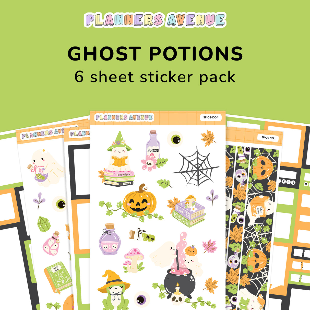 Halloween Ghost Potions Sticker Pack
