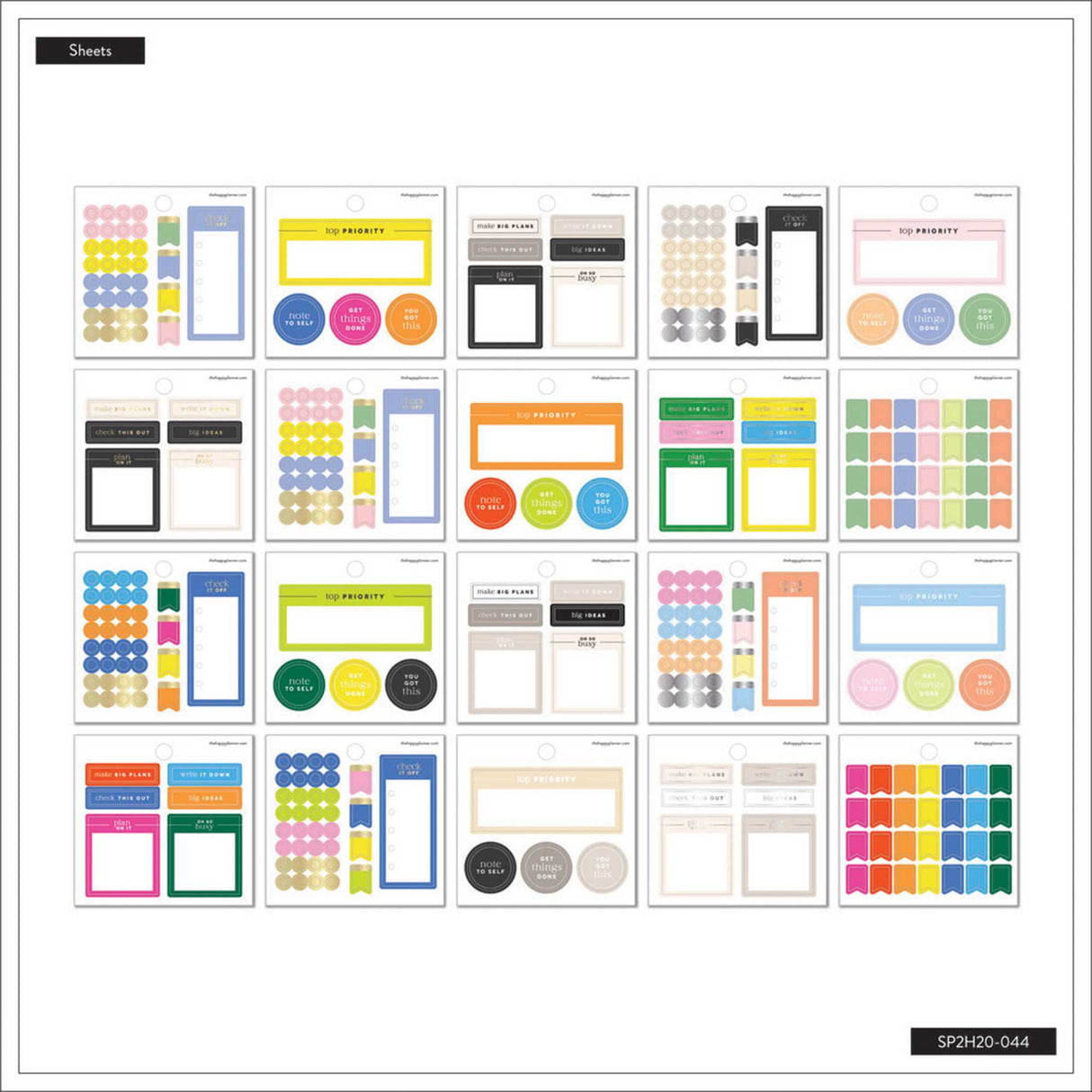 Happy Planner Journaling Productivity Tiny Sticker Pad