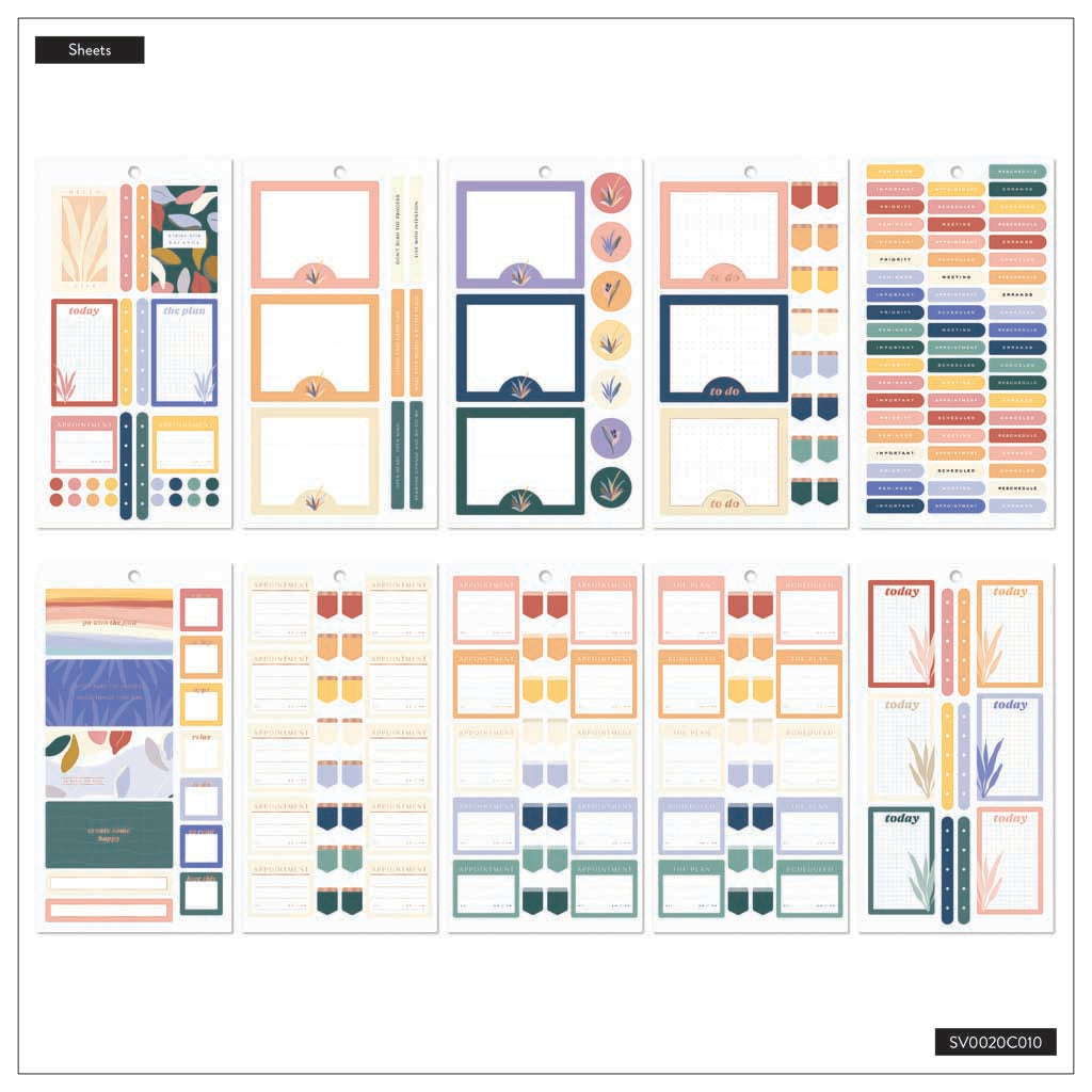 Happy Planner Serene Shapes Classic Sticker Book - Value Pack