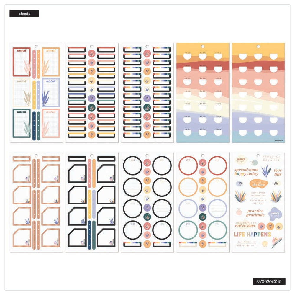 Happy Planner Serene Shapes Classic Sticker Book - Value Pack
