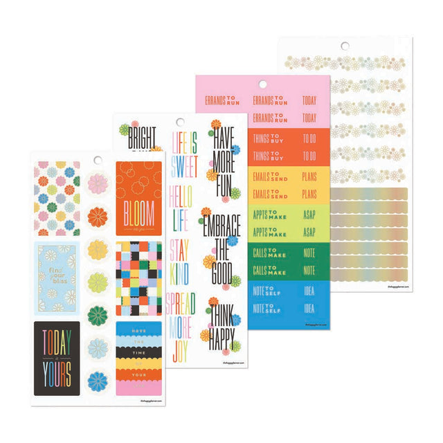 Happy Planner Optimistic Brights Classic Sticker Book - Value Pack