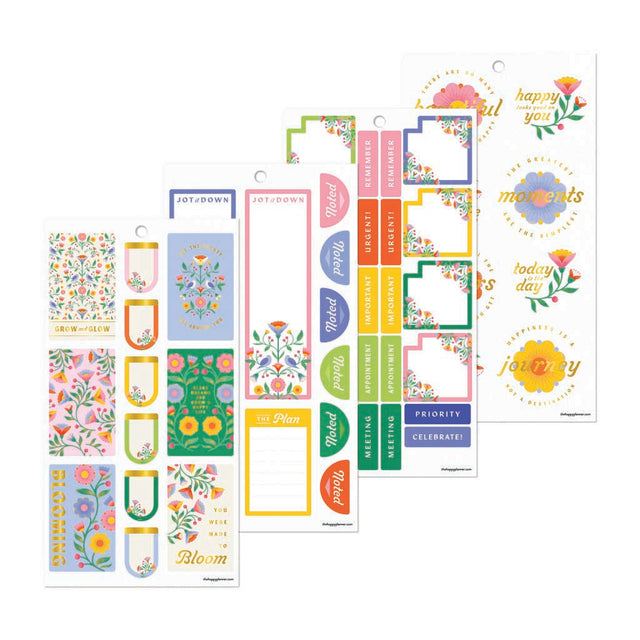 Happy Planner Bloom & Glow Classic Sticker Book - Value Pack