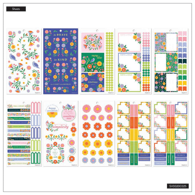 Happy Planner Bloom & Glow Classic Sticker Book - Value Pack