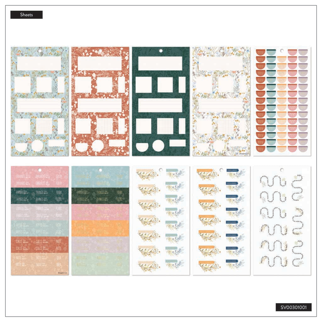 Happy Planner Spring Fields Mini Sticker Book - Value Pack