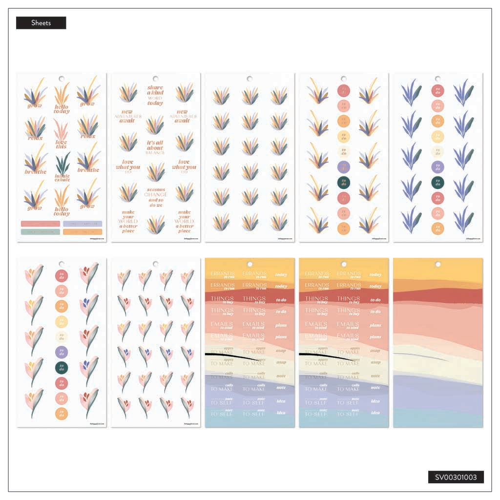 Happy Planner Serene Shapes Mini Sticker Book - Value Pack