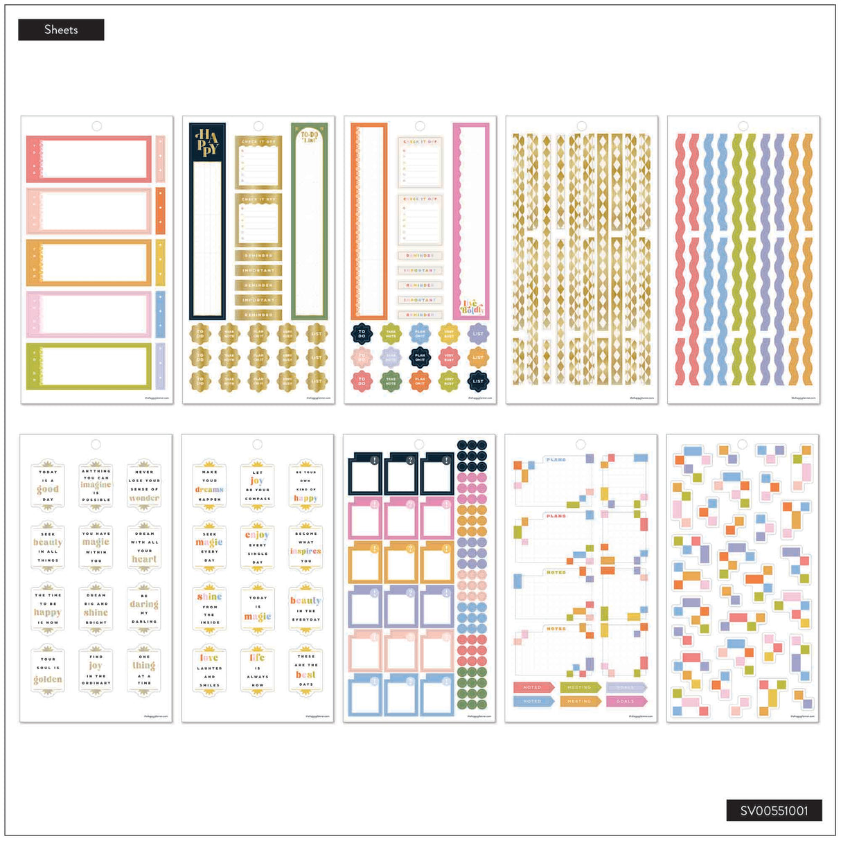 Happy Planner Pop Splash Mini Sticker Book