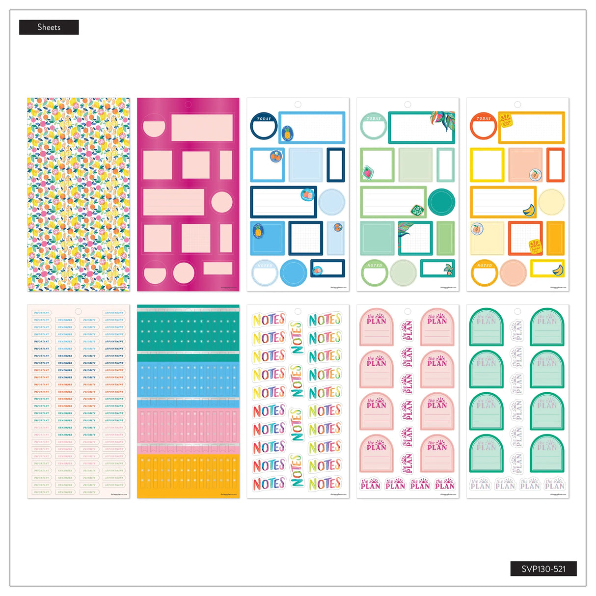 Happy Planner Sunshine Splash Classic Sticker Book