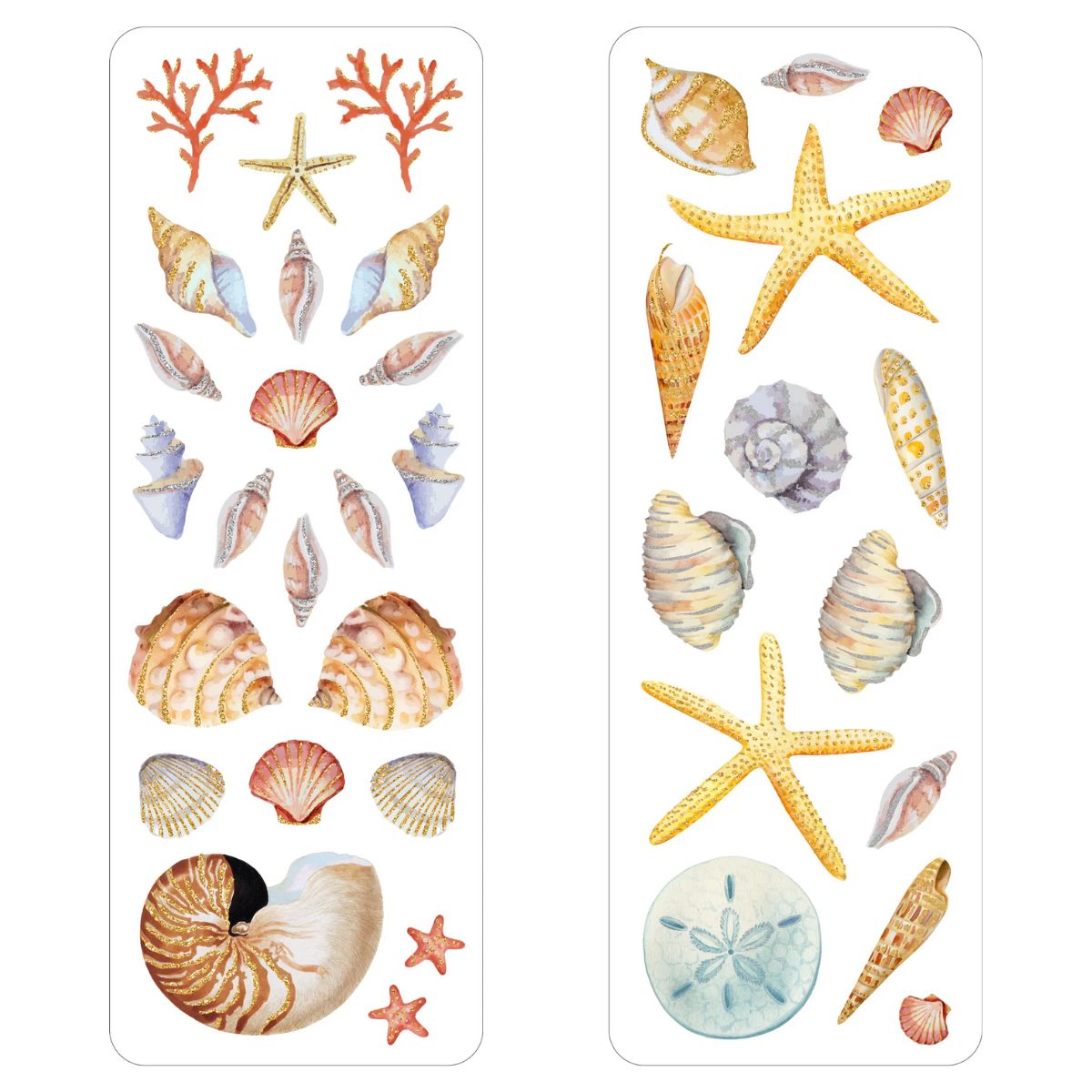 Seashells Sticker Sheet Set