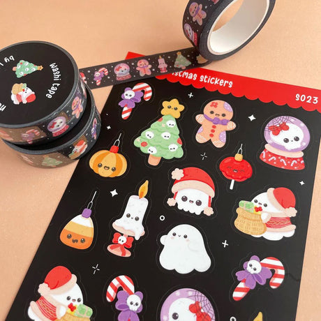 Spooky Christmas Stickers by Little Lefty Lou