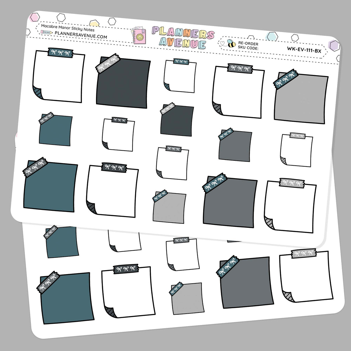 Macabre Manor Sticky Notes Planner Stickers