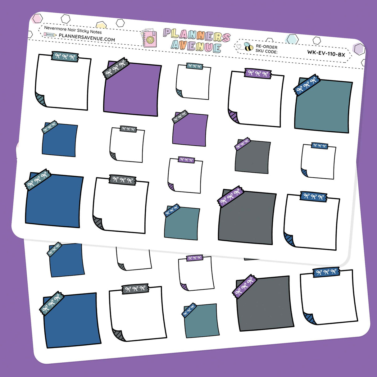 Nevermore Sticky Notes Planner Stickers