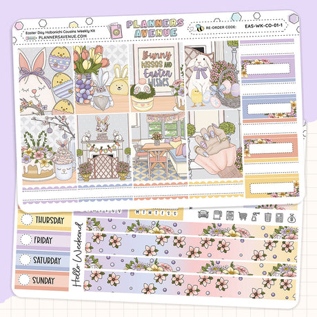 Easter Day Hobonichi Cousins Weekly Sticker Foiled Kit (GOLD FOIL)