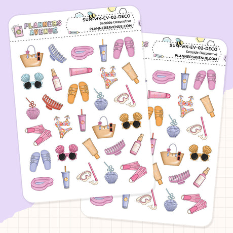 Seaside Small Decorative Planner Sticker