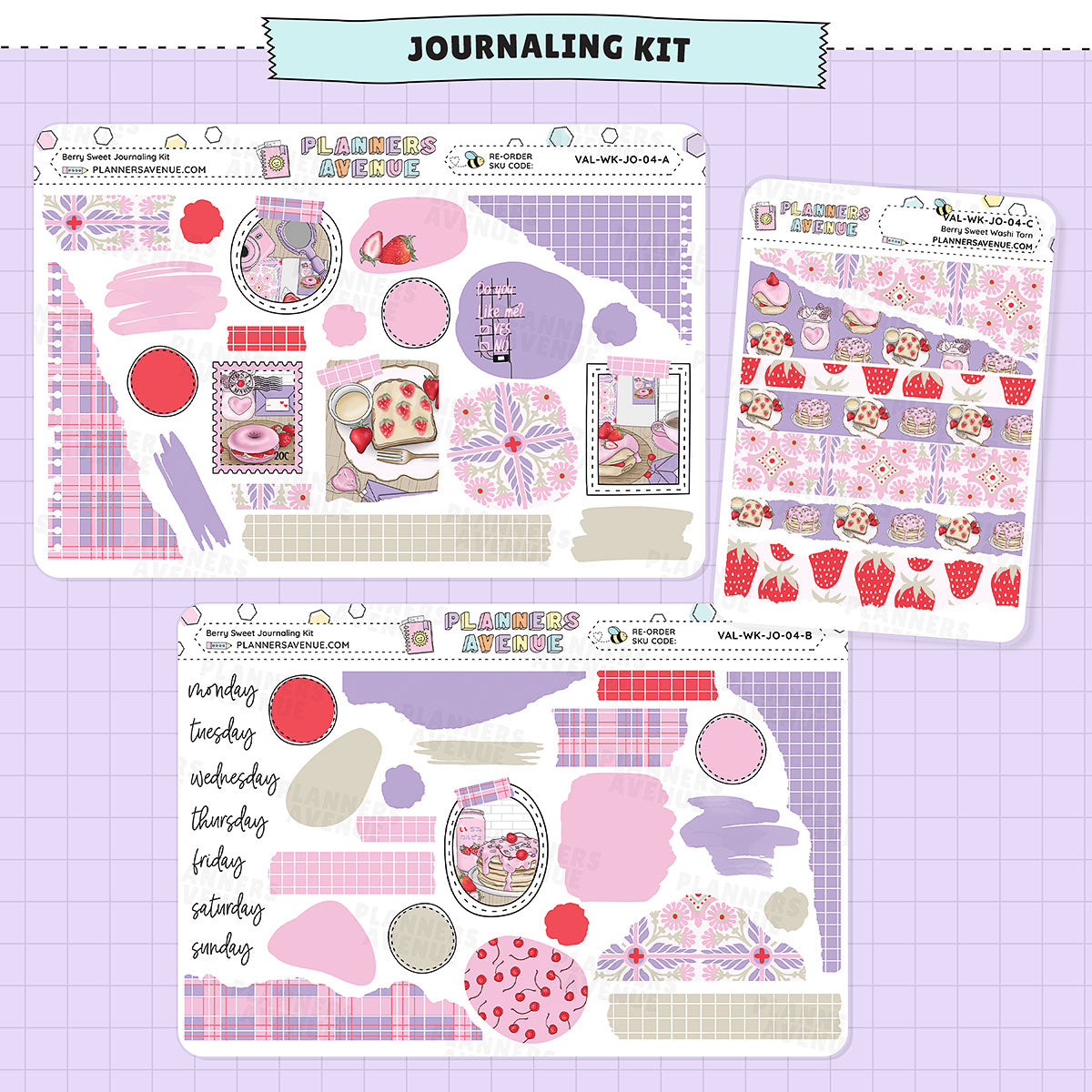 Berry Sweet Journaling Sticker Kit