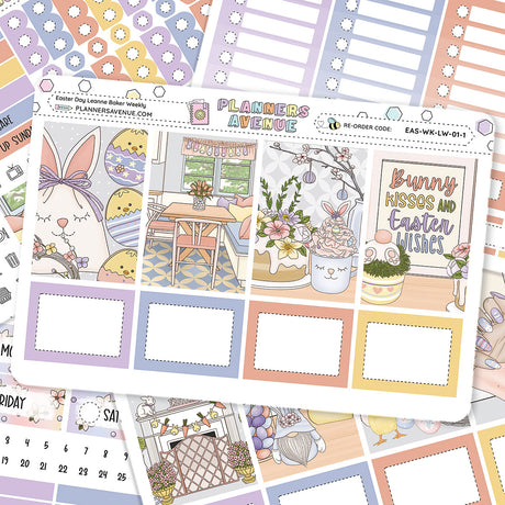 Easter Day Leanne Baker Weekly Sticker Foiled Kit (GOLD FOIL)